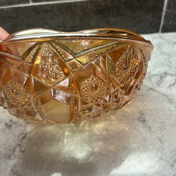 Vintage Carnival Glass Bowl - Picture 5 of 12